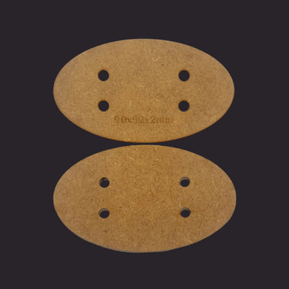 90x52mm Oval MDF Base x10