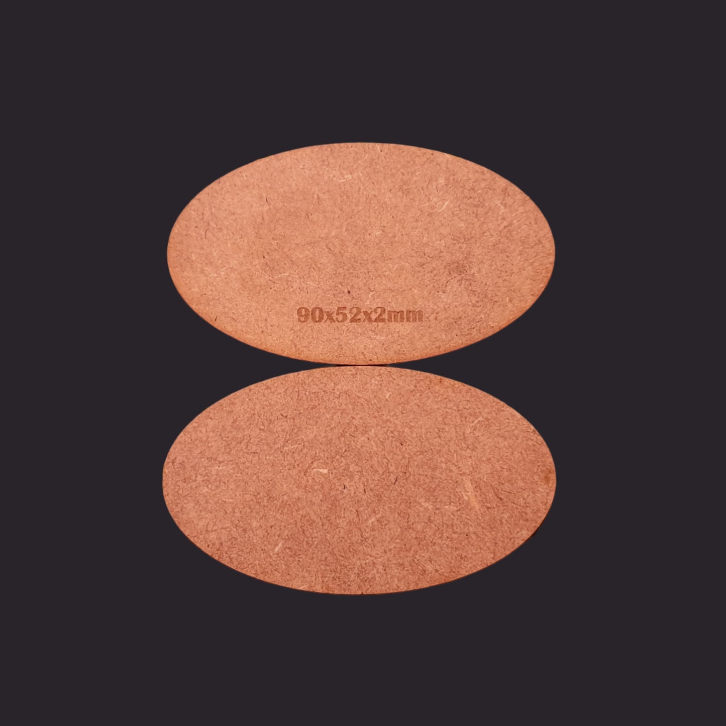 90x52mm Oval MDF Base x3