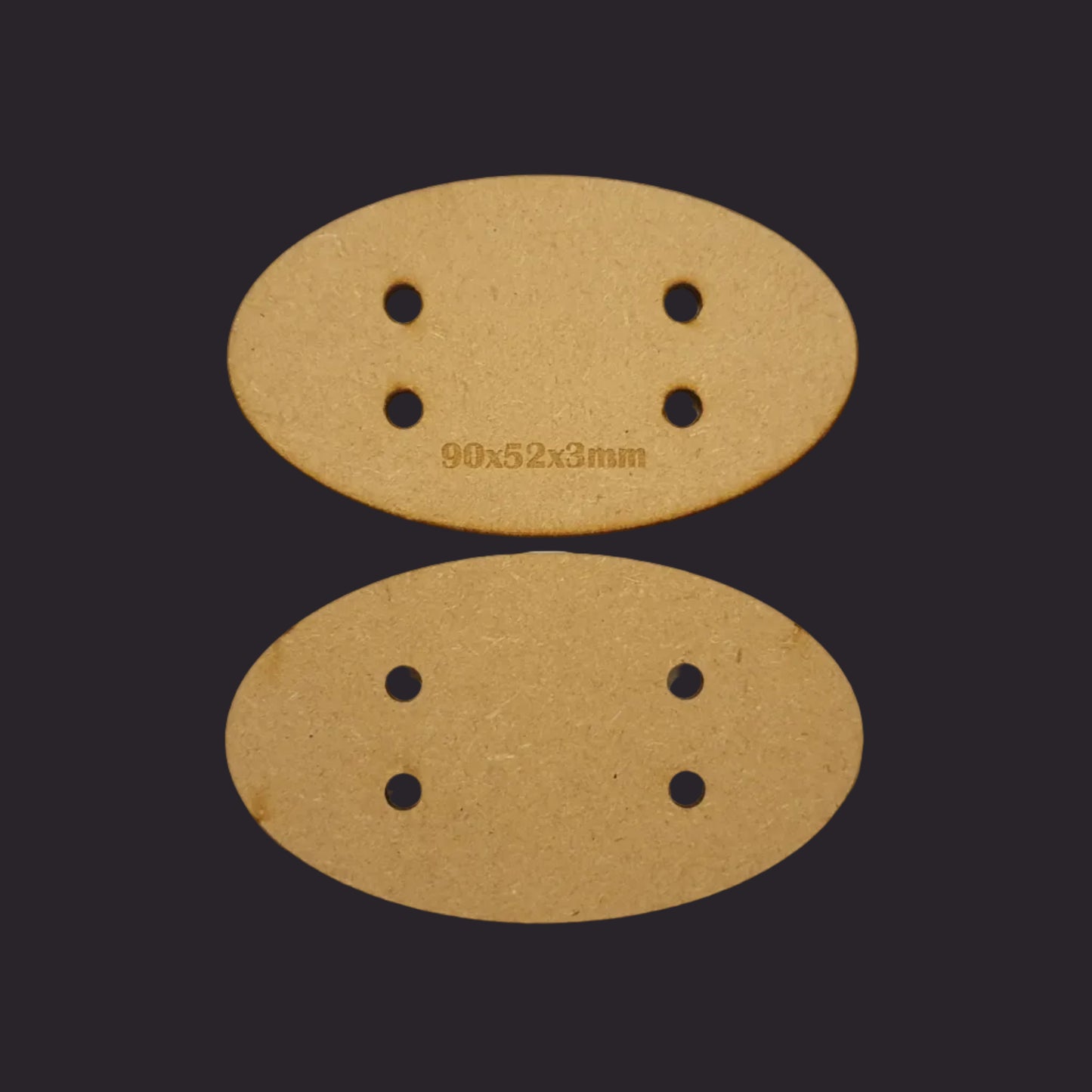 90x52mm Oval MDF Base x10
