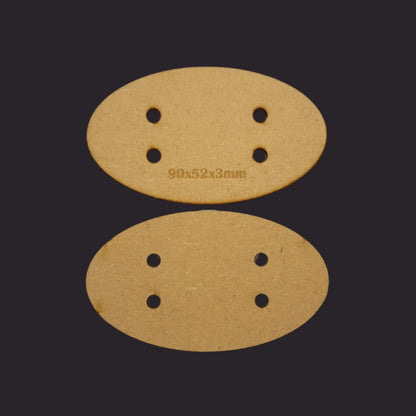 90x52mm Oval MDF Base x10