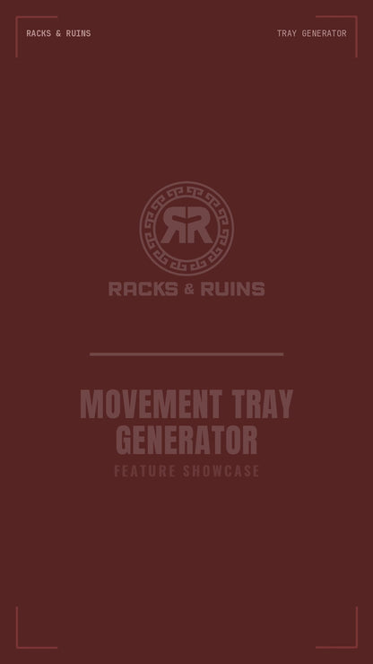 Movement Tray Generator - Custom Laser Cut & STLs.